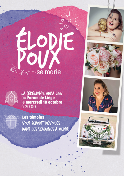 Elodie Poux Se Marie Affiche A3 Ss Logo